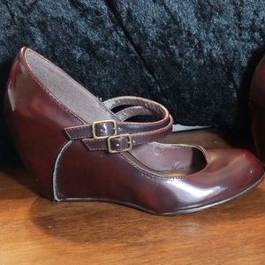 Baked Cody Double Buckle Wedge